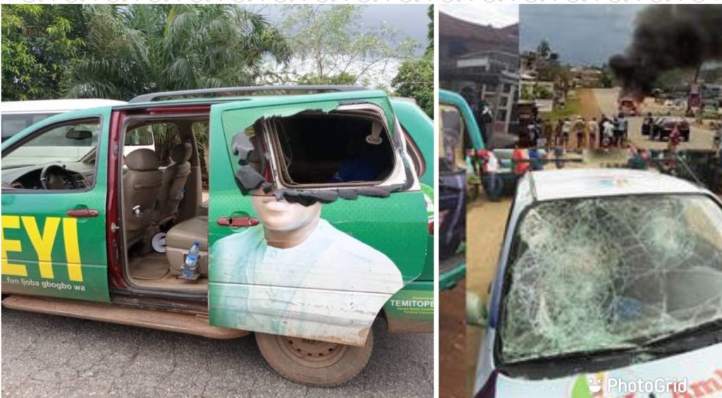 Ondo 2020: Several injured, vehicle burnt as Akeredolu, Jegede loyalists clash