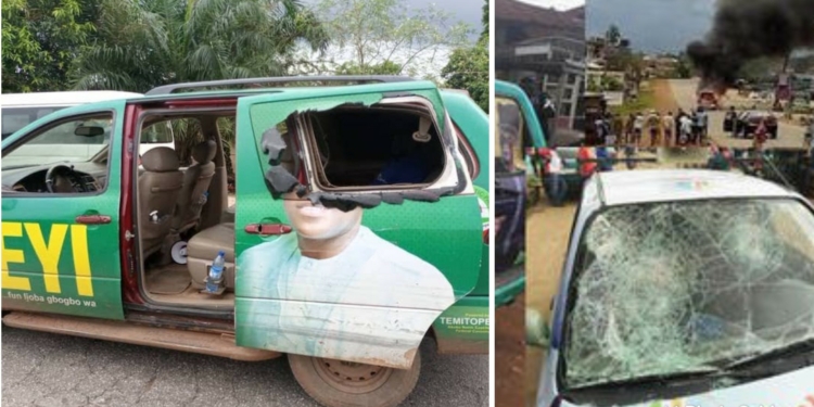 Ondo 2020: Several injured, vehicle burnt as Akeredolu, Jegede loyalists clash