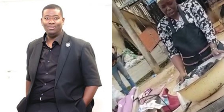 Pastor Adeboye's son, Leke gifts corn seller money after watching her pray over her charcoal pot (video)