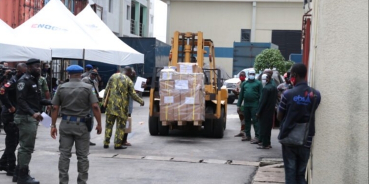 PHOTOS: INEC distributes Edo electoral materials under tight security