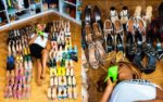 Billionaire blogger, Linda Ikeji gifts self 85 pairs of designer shoes to celebrate 40th birthday (Photos)