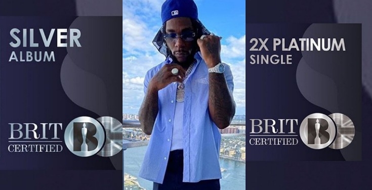 Burna Boy’s album, 'African Giant' goes silver in UK and his track “Own It” goes platinum