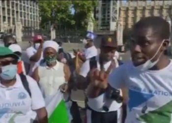 Oduduwa Republic: Yoruba group in UK stage protest as FG allegedly threatens Sunday Igboho