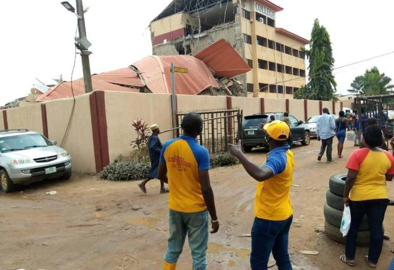 PHOTOS: Tragedy as school building collapses in Lagos