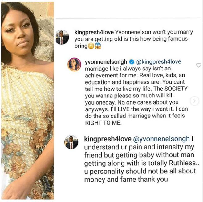 Actress, Yvonne Nelson reveals why she does not see Marriage as an achievement