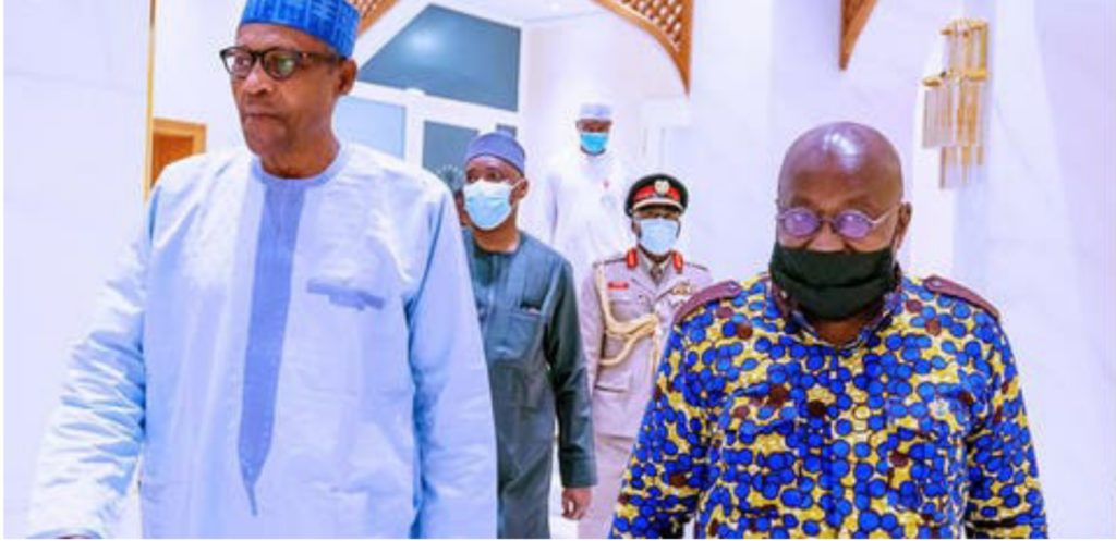 Buhari, Ghanaian president Akufo-Addo meet in Aso Rock