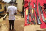 Police parade 16-year-old boy for bringing double-barrelled gun to school in Anambra