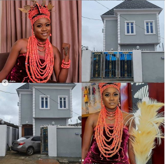 Nollywood actress, Olayinka Solomon becomes a mansion owner in Lagos