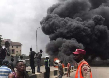 Panic in Lagos as LASTMA head office guts fire in Oshodi