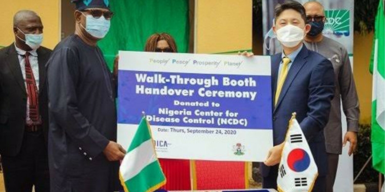 Nigeria receives sample collection booths from Korea