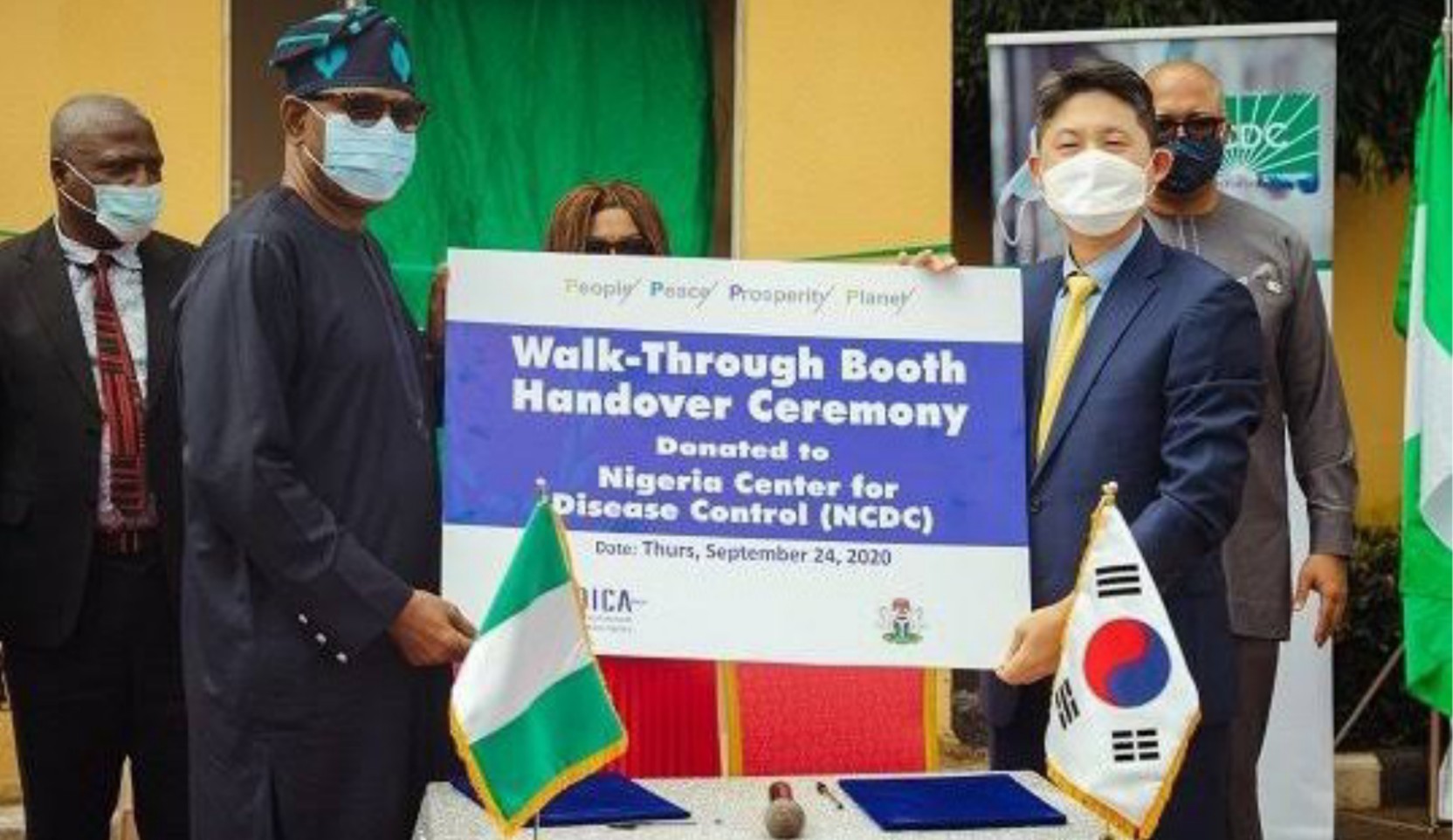 Nigeria receives sample collection booths from Korea