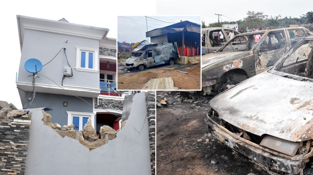 PHOTOS: How 'fight' at gas plant caused explosion that killed 3, injured 30, razed 23 buildings in Lagos