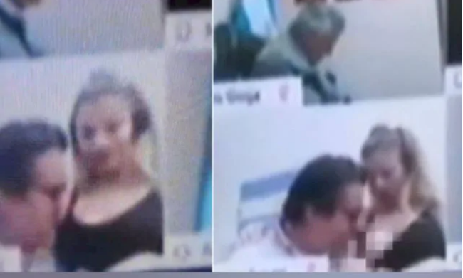 Argentinian politician ‘ashamed’ after he sucks woman’s breast on virtual congressional session