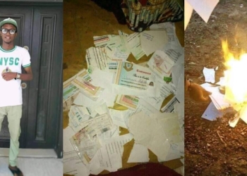 Frustrated graduate from Katsina reportedly sets all his certificates ablaze due to inability to secure a job