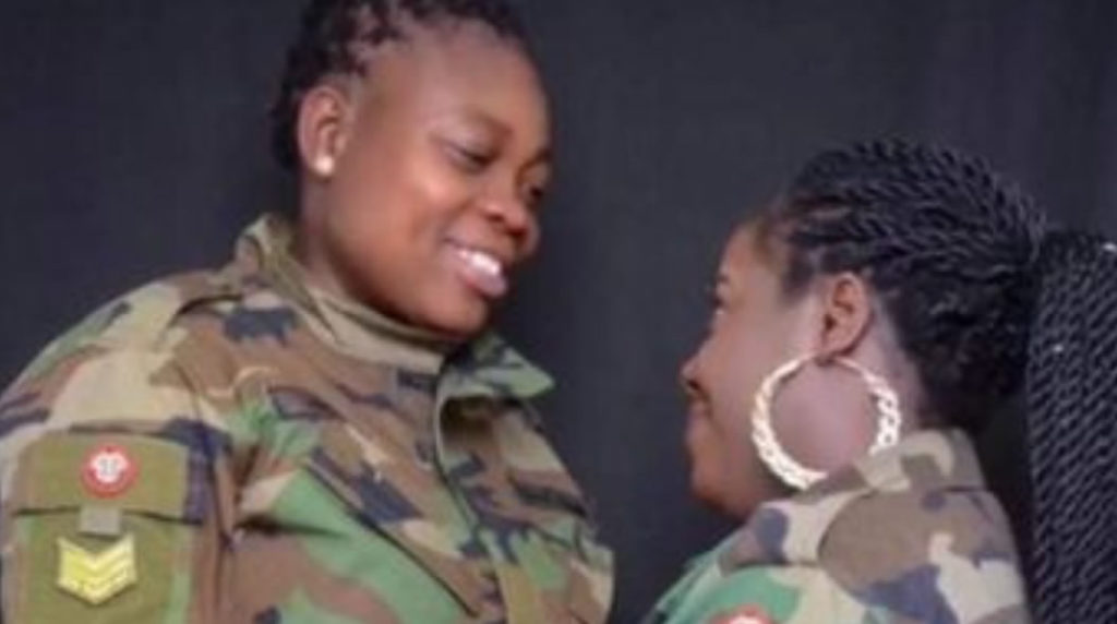 VIDEO: Ghanaian Military woman arrested after wedding to lesbian partner