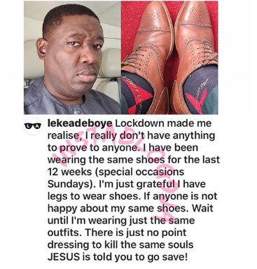 Adeboye wears same shoe for 12 weeks, reveals why