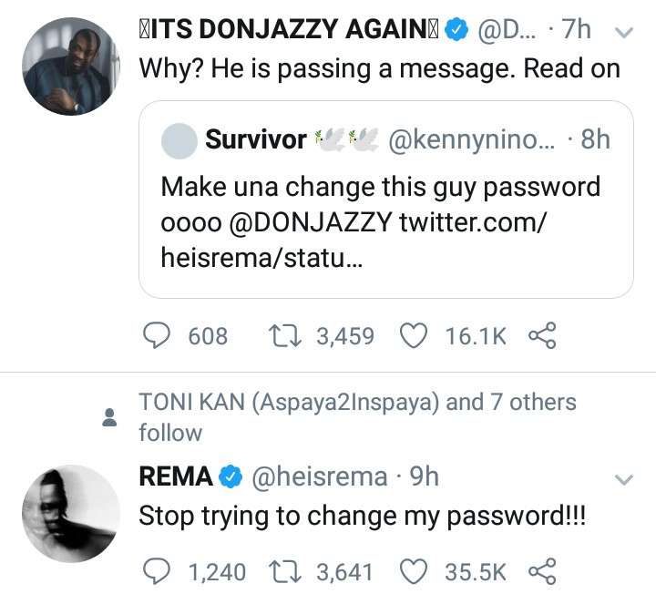 "He is passing a message" Don Jazzy reacts to Rema's outburst on Twitter