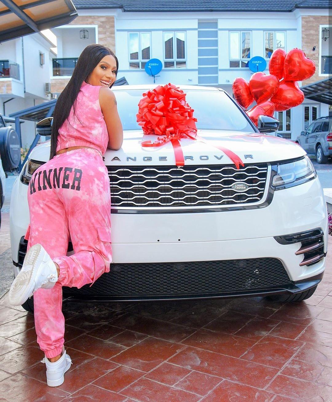 Mercy Eke gifts herself a Range Rover Velar to celebrate 27th birthday