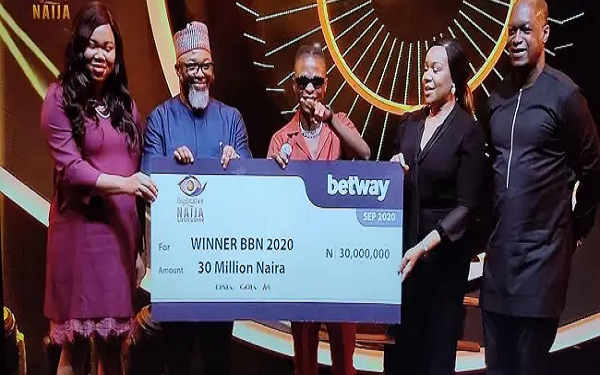BBNaija Winner Laycon receives N30m cash prize, others