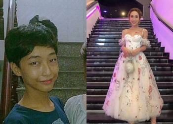 Before and after photos of 23-year-old man who transitioned to female after undergoing surgeries and injecting hormones and reshaping male organ