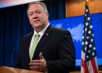 US Secretary of State Mike Pompeo holds a press conference at the State Department in Washington, DC, December 11, 2019. (Photo by SAUL LOEB / AFP) (Photo by SAUL LOEB/AFP via Getty Images)