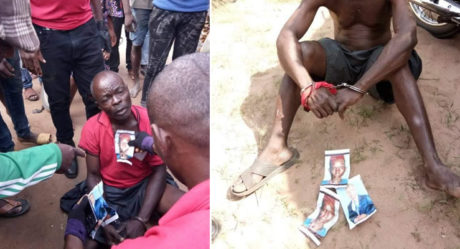Youths apprehend suspected ritualist in Imo community, victims’ photos recovered from shrine