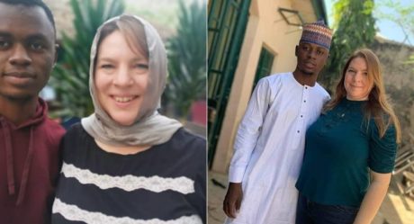 PHOTOS: 46-Year-Old American Woman Arrives Nigeria To Wed 23-Year-Old Lover