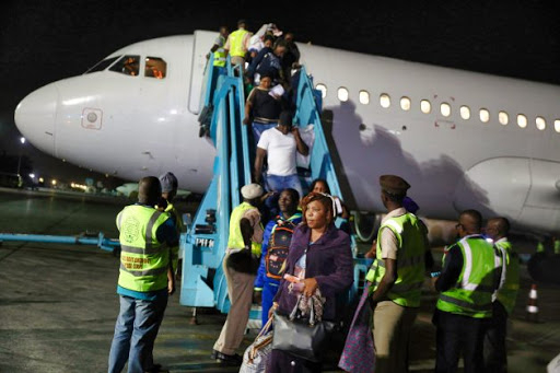 arrival at airport in Nigeria