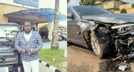 Music executive, Soso Soberekon survives ghastly car accident (Photos/Video)