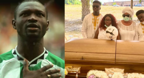 Remains of former Super Eagles defender, Ajibade Babalade laid to rest in Ibadan (PHOTOS)
