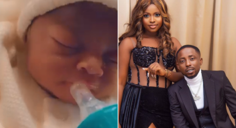 VIDEO: Rapper Erigga and wife welcome baby girl