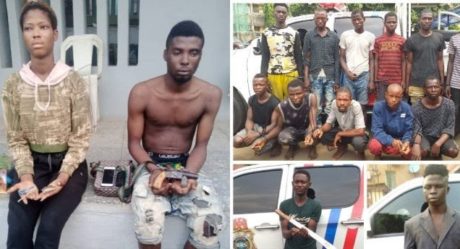 Police arrest 14 male robbery suspects, 1 female accomplice in Lagos