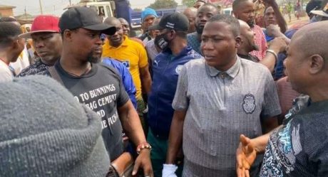 BREAKING: Yoruba activist, Sunday Igboho lands in Ogun state, storm Yewa LG to flush Fulani herdsmen (Photos)