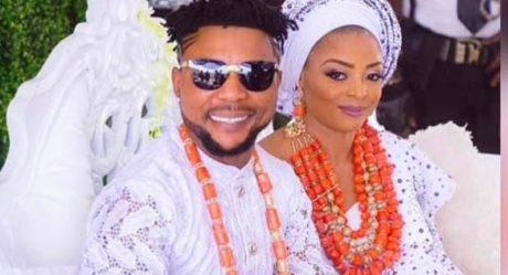 Oritsefemi’s wife, calls out lady who came into her matrimonial home to sleep with husband while she was away