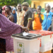 Pic.49.  Voters voting  at the Nomadic Primary  School, Polling Unit , at  Tudun-Fulani , during the FCT Area Council at Bwari Area Council in  Abuja  on Saturday (9/03/19). 
02036/9/3/2019/Sumail Ibrahim/JAU/NAN