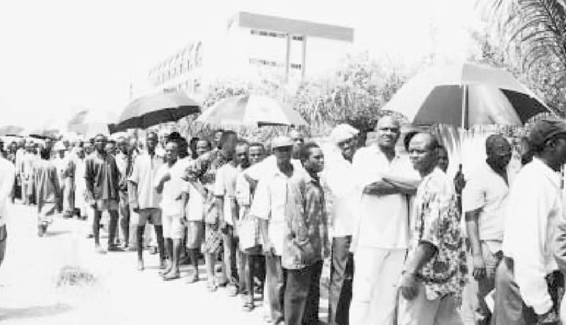 119 election Voters contend with long lines and heat to place their votes.