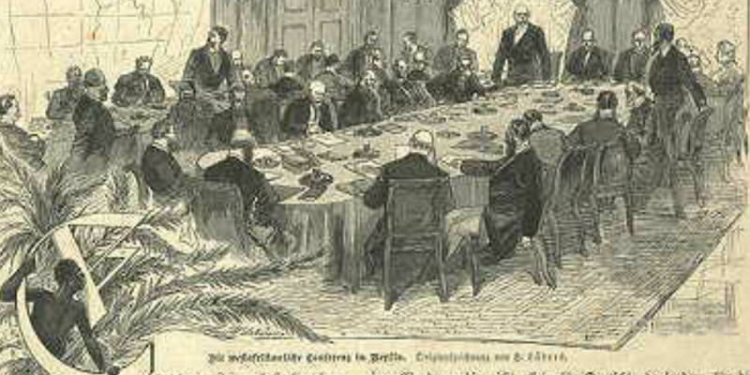 The conference of Berlin, as illustrated in "Die Gartenlaube"