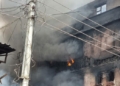 Lagos states markets burnt by fire