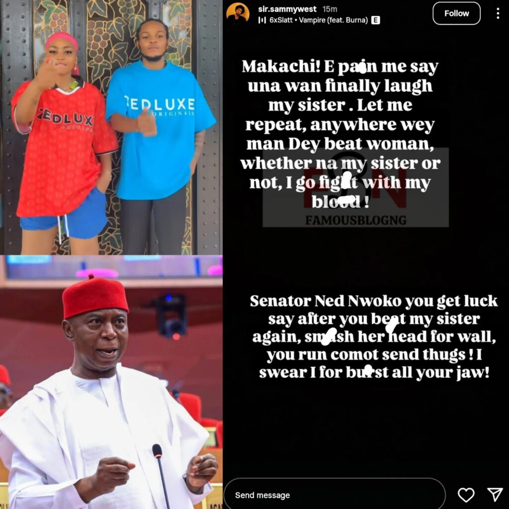 Regina Daniels' brother, Sammy West