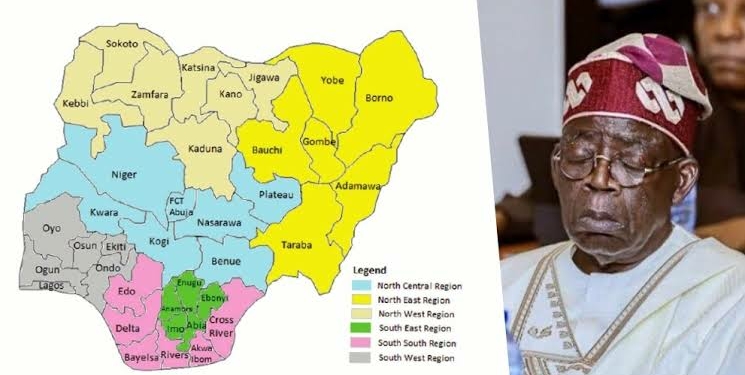 VAT: Nigeria map, states