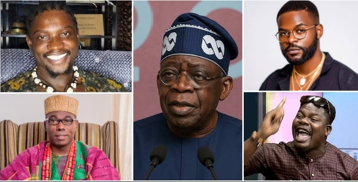 Verydarkman, Prince Adewole Adebayo, Tinubu, Falz, Mr Macaroni