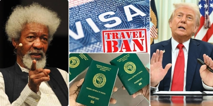 U.S visa ban Nigeria: Soyinka and Donald Trump