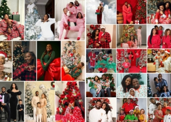 Matching pyjamas, Christmas trees & family: How Nigerian celebs marked Christmas in photos
