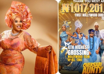 Toyin Abraham’s Oversabi Aunty hits ₦1 billion at the box office