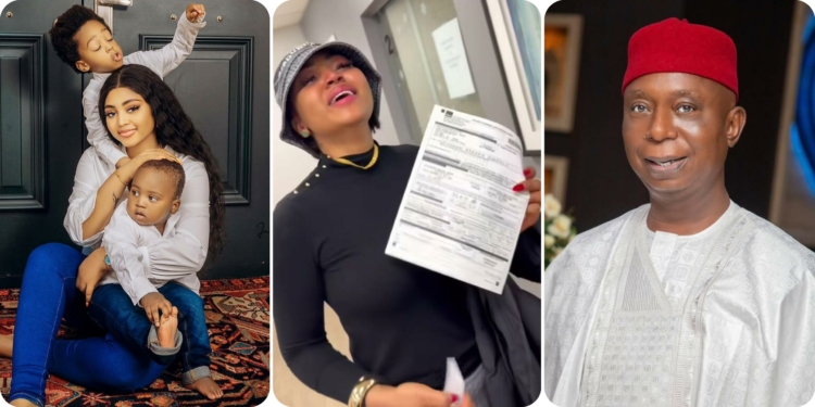 Regina Daniels & sons | Ned Nwoko