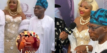 Obasanjo at Omotola Jalade's movie premiere