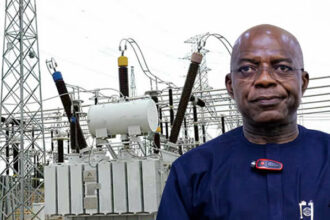 Electricity Transmission centre, inset: Abia Governor, Dr Alex Otti