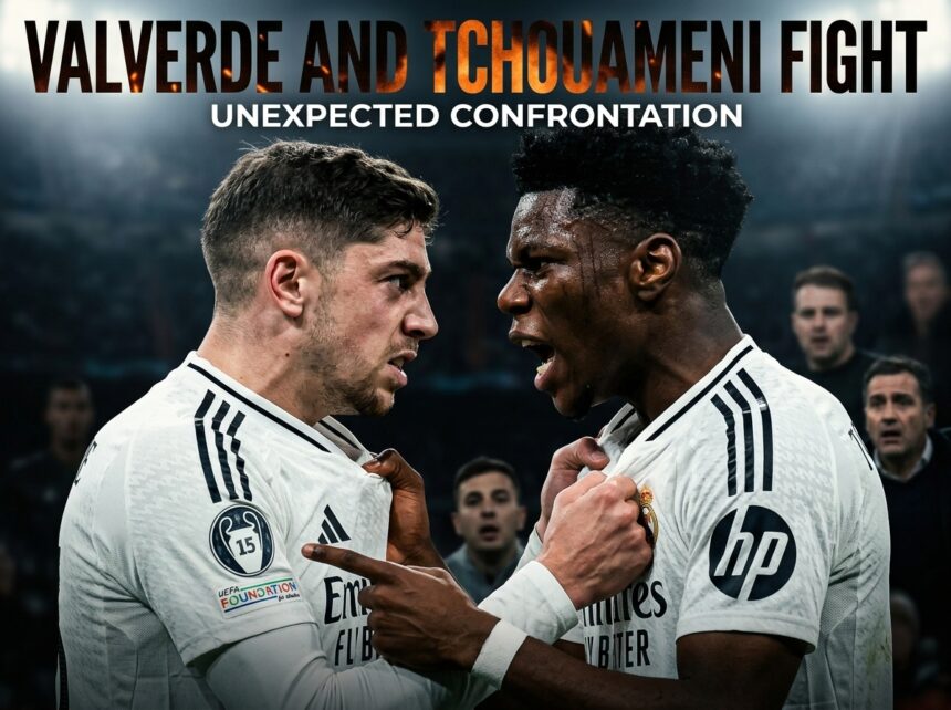 Valverde and Tchouameni fight
