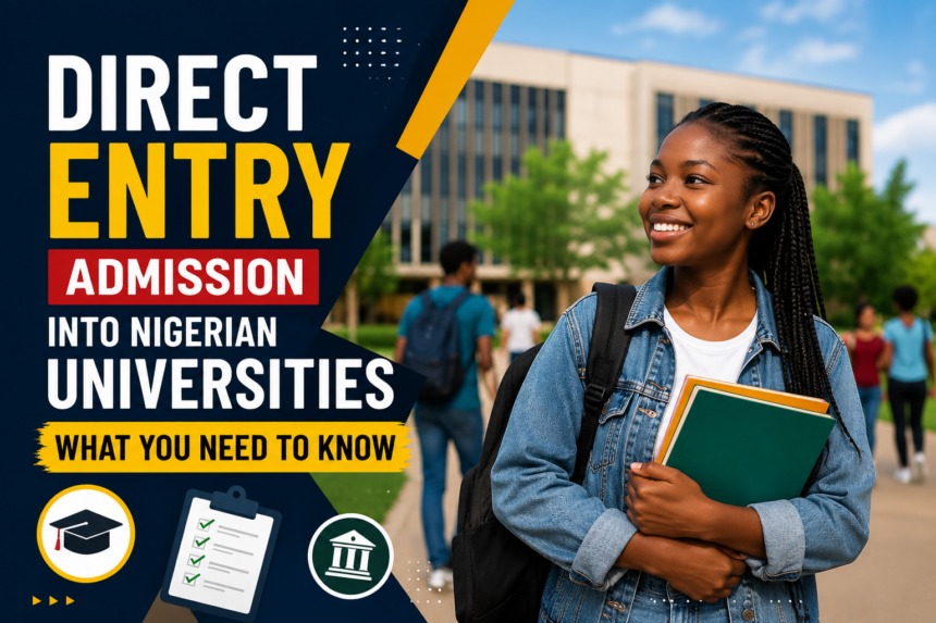Direct Entry Admission Requirements for Nigerian Universities in 2026