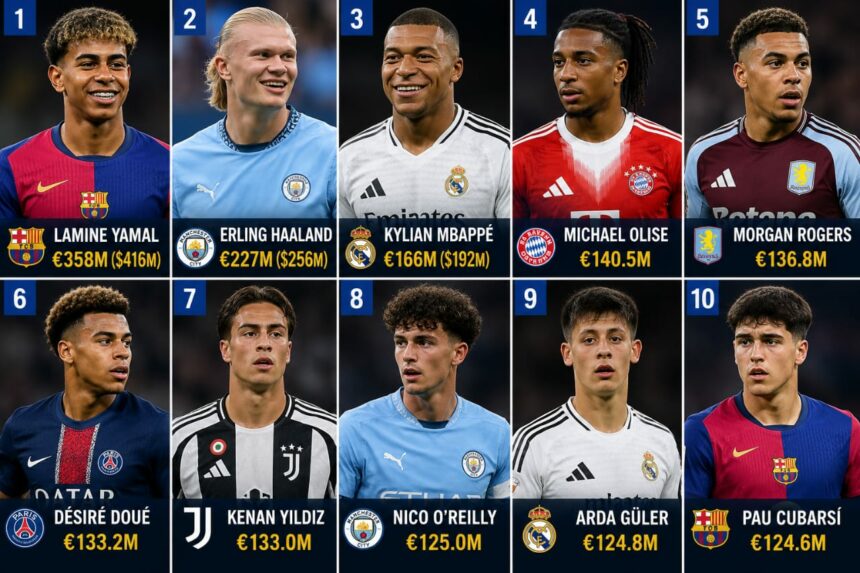 TOP 10 LIST: Lamine Yamal leads football’s most valuable stars ahead of World Cup 2026